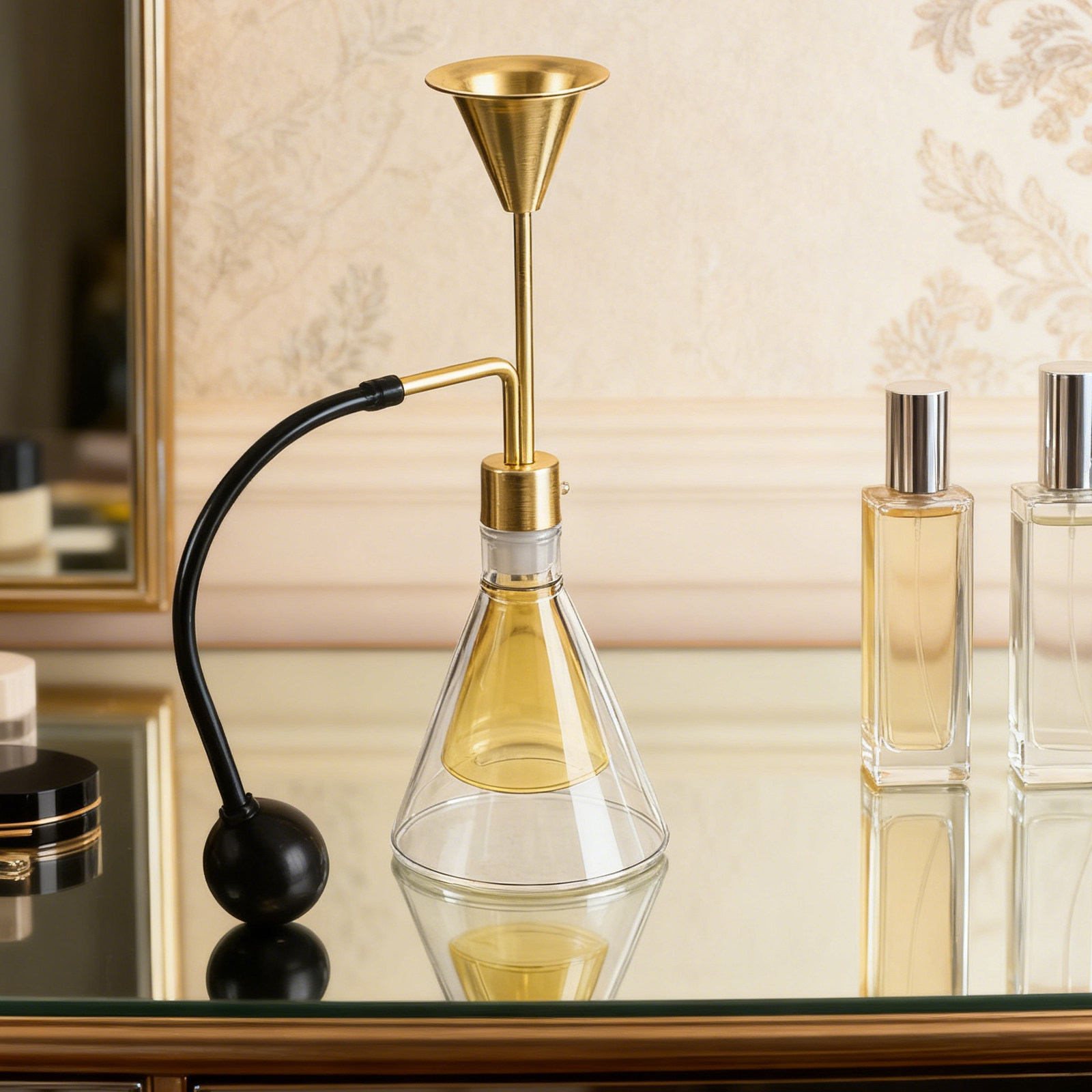 Home Fragrance With Essential Oils - قارورة زجاجية مزدوجة الجدار للزيوت العطرية،