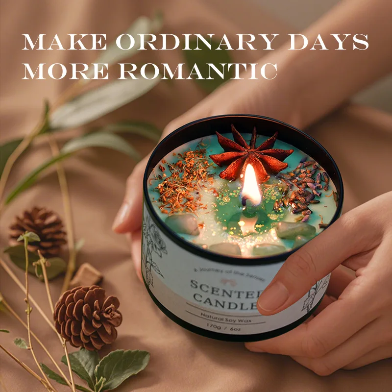 Home Fragrance Aromatherapy - شمعة عطرية كريستالية مبتكرة سعة 6